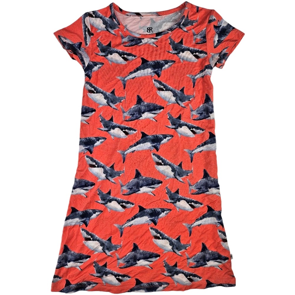 Bums Roses Bamboo Shark Dress 5 6 Coral Sharks Jaws Short Sleeved Cap Beach